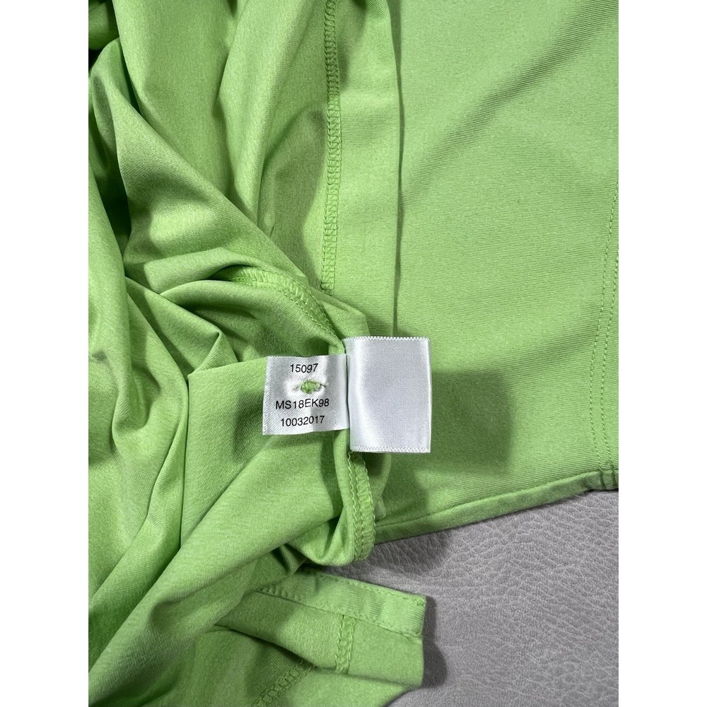 Peter Millar Shirt Size Medium Amsterdam Technical Golf Polo Green Crown Sport - Picture 6 of 9
